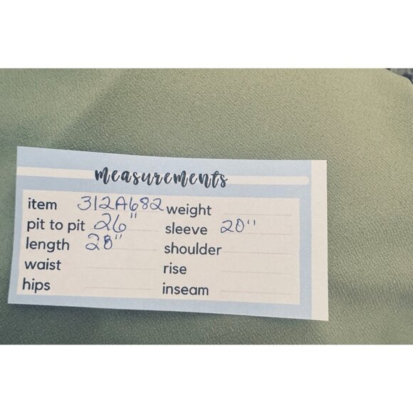 NWT Banana Republic XL Sage Green 3/4 Sleeve V-Neck Top Casual Blouse Polyester - Picture 5 of 14